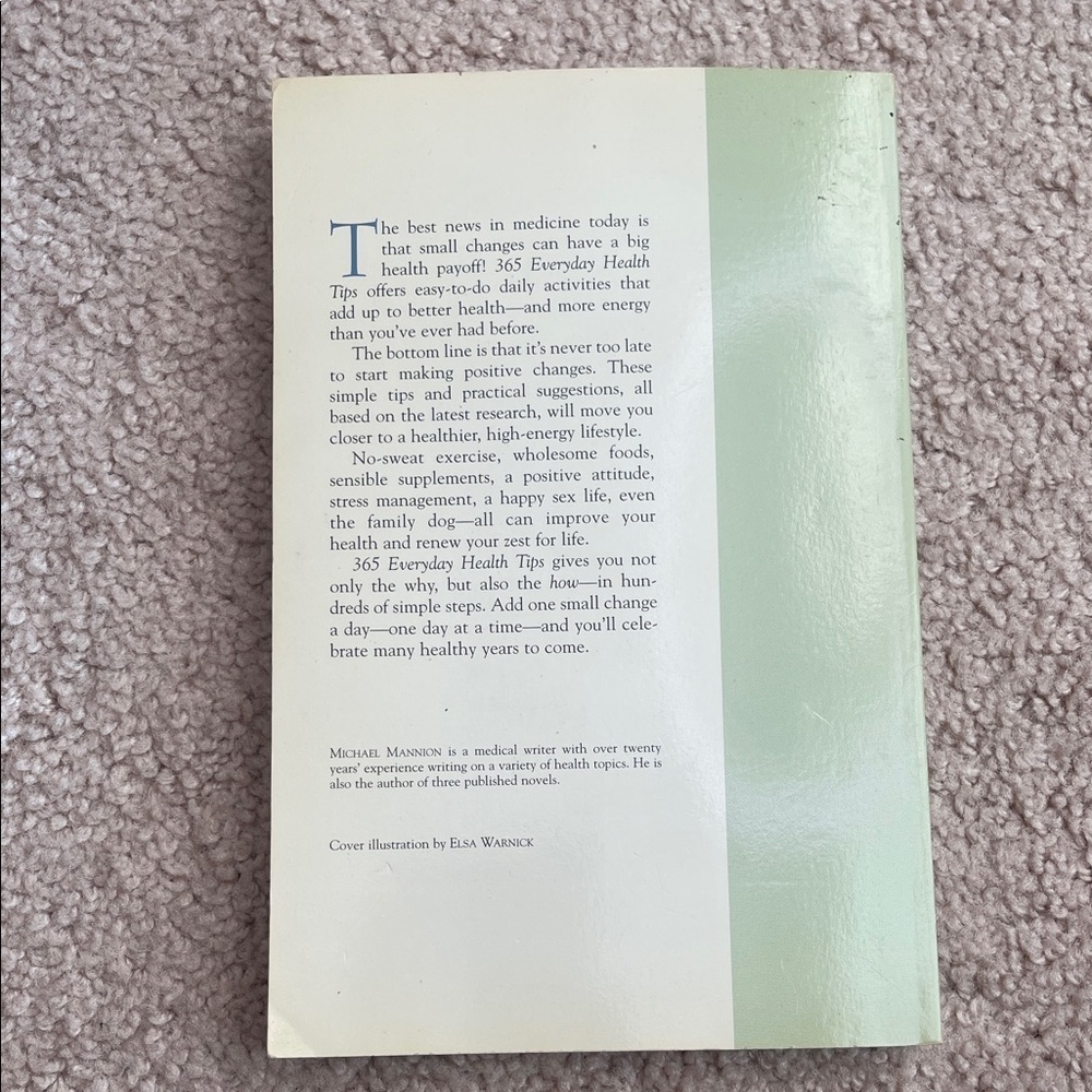 365 Everyday Health Tips - Michael Mannion (Softcover) - Picture 2 of 3
